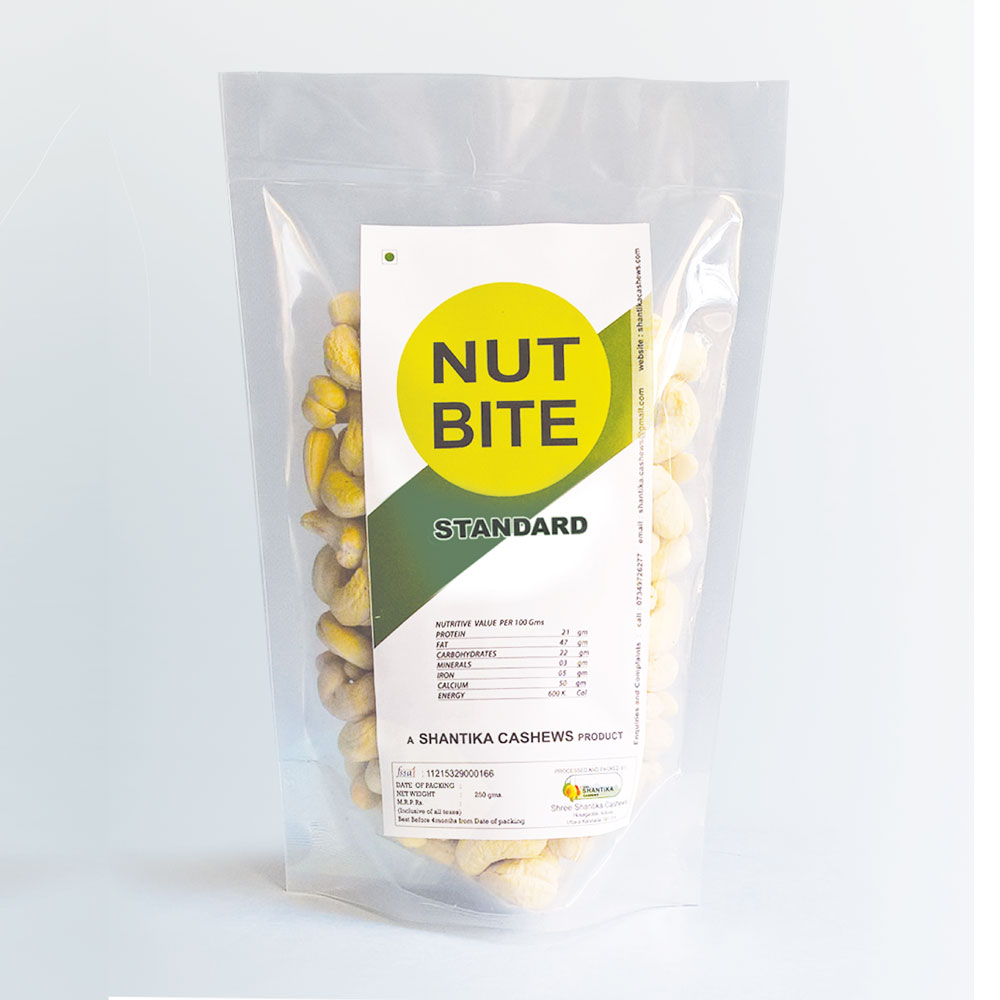 Standing pouch Design for Nutbite cashews